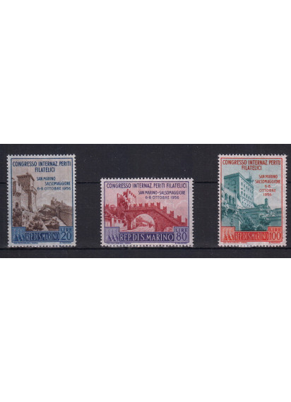 1956 Serie Congresso Periti Filatelici 3 valori Sassone 450-2